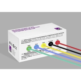 TRU COMPONENTS TC-14085020 Silikónová licna, 1.0 mm², červená, čierna, žltá, modrá, zelená, 1 sada; TC-14085020