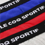 Le Coq Sportif pánske boxerky 3PAK červené sivé tmavomodré S