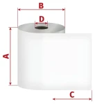 OEM Termo kotúčik 57/70/12 mm / Pokladničný kotúčik / 61 m (130057047)