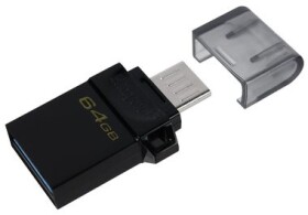 Kingston DataTraveler microDuo 3 G2 64GB čierna / Flash Disk / USB 3.2 Gen 1 - (USB-A 3.0) (DTDUO3G2/64GB)