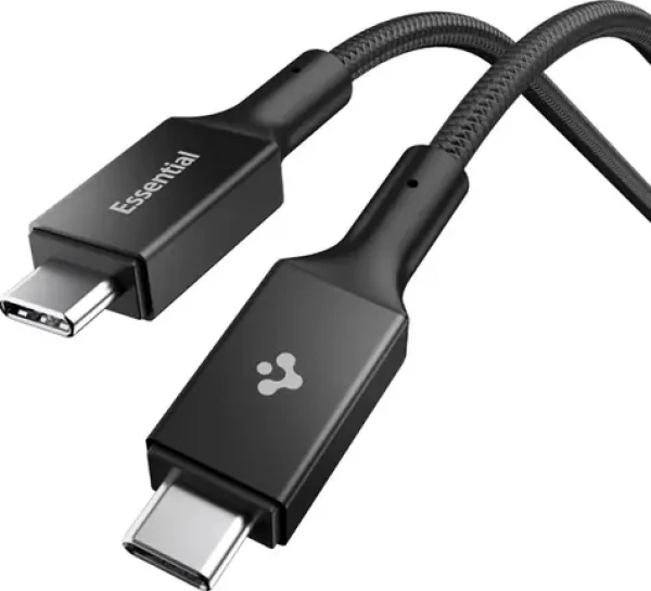 Spigen EB24015CC Essential USB C na USB C 240W kábel 1.5m čierna / USB 4.0 (ACA10423)