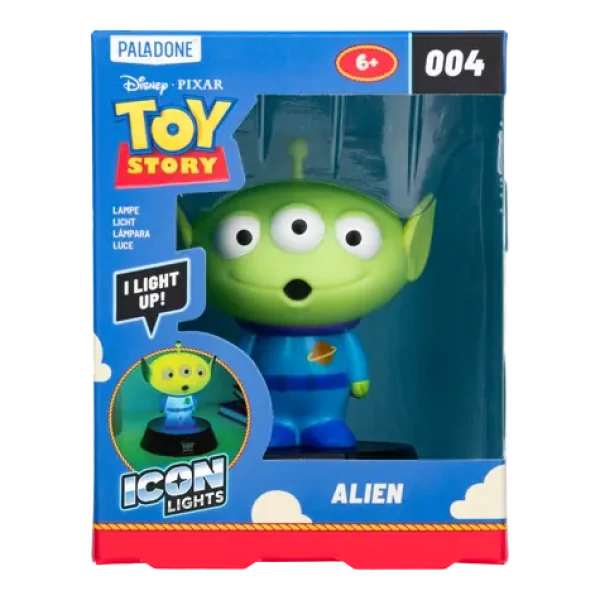 PALADONE Stolová lampa Icon Light Toy Story Alien / 2x AAA batérie / Licencia Toy Story (PP16013TSIDEPM)