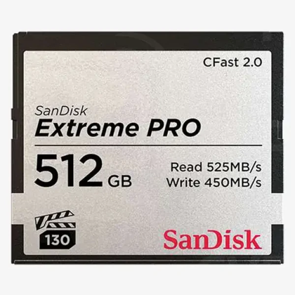 SanDisk Extreme Pro CFast 2.0 512GB / rýchlosť až 525MB/s (SDCFSP-512G-G46D)