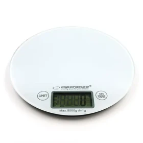Esperanza EKS003W Mango kuchynská váha biela / max hmotnosť 5 kg / indikátor vybitia batérie (EKS003W)