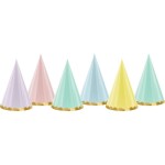 Párty čiapky pastelové 16 cm 6 ks - PartyDeco - PartyDeco