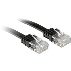 LINDY 47525 RJ45 sieťové káble, prepojovacie káble CAT 6 U/UTP 10.00 m čierna s ochranou 1 ks; 47525