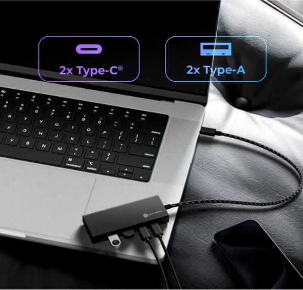 Icy Box IB-HUB1436-CPD 4-Port USB 3.2 Gen 2, USB hub (black)