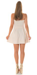 Sexy KouCla neckholder minidress flared skirt white S