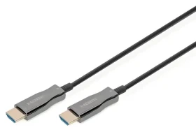 Digitus HDMI AOC Hybrid čierna / Kábel / Hybridný optický / UHD 4K/60Hz / 18 Gbit/s / 20 m (AK-330125-200-S)