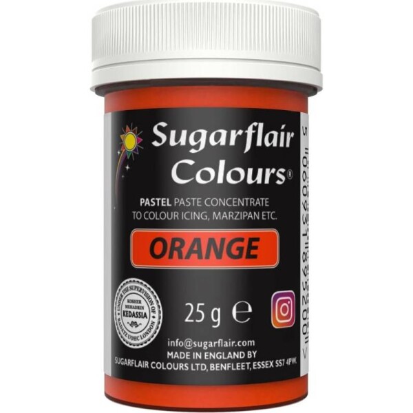 Gélová farba oranžová pastelová 25 g - Sugarflair - Sugarflair