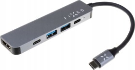 Fixed | 5-port USB-C HUB Mini for Notebooks and tablets | FIXHU-MN-GR | Gray