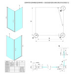 GELCO - LORO štvorcová sprchová zástena 800x800 GN4480-03