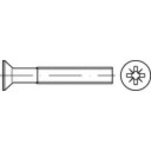 TOOLCRAFT TO-5376081 zápustné skrutky M5 18 mm krížová dražka Pozidriv nerezová ocel A2 500 ks; TO-5376081