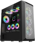 1stCool WindStorm Black / PC skriňa / MiddleTower / Bez zdroja / ARGB / USB 3.0 / priehľadná bočnica (ML-WSTORM-B-ARGB)