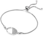 Hot Diamonds Strieborný náramok s diamantom Horizon Topaz DL602