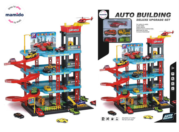 Mamido Mamido Poschodové parkovisko City Mansion s autíčkami, vrtuľníkom a výťahom, 4 poschodia MT1169