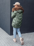 Dámska zimná bunda s kapucňou WINTERCHIC zelená Dstreet TY4435 M