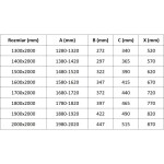 MEXEN - Exo dvojité posuvné sprchové dvere 130, transparent, zlatá 8152-130-000-50-00