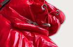 Krátká červená prošívaná dámská bunda kapucí model 16146889 CANADA Mountain Barva: odcienie czerwieni, Velikost:
