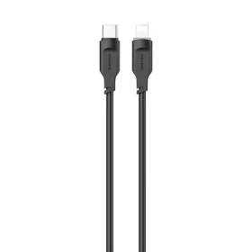 USAMS SJ566 Lithe čierna / Dátový kábel Lightning - USB-C / 1,2m / 20W PD Fast Charge (SJ566USB01)