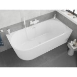 MEXEN/S - Silo voľne stojaca rohová vaňa pravá reliéf 170 x 80, biela, sifón a prepad biela 52891708000P-20