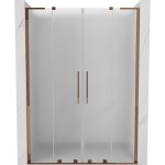 MEXEN/S - Velar L Duo posuvné sprchové dvere 160, dekor, ružové zlato 871-160-003-32-60