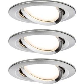Paulmann 93878 Coin Slim LED vstavané svetlo sada 3 ks LED pevne zabudované LED osvetlenie 18 W železo (kartáčovamé); 93878