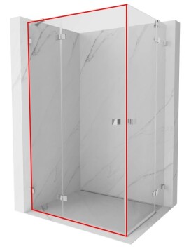 MEXEN - LUNAR (M+D) sklo 135x200 cm 8 mm, transparentné, ľavé 834-135-000-00-00-L