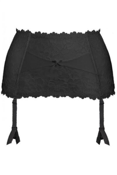 Dámsky podväzkový pás 053/3 Carmela čierny - MAT černá S