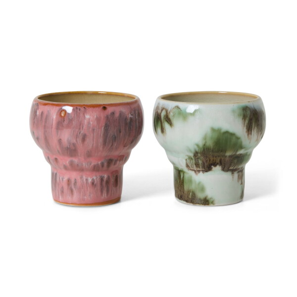 HK living Hrnček 70's Lungo Expression 200 ml – set 2 ks