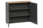 COMAD - Zrkadlová skrinka 80cm 2 dvierka BALI GRAPHITE 5907611647622