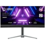 34" LORGAR 34MP1 čierna / VA / UWQHD / 21:9 / 1ms / 4000:1 / 1000cd-m2 / HDMI+DP+USB-C (LRG-34MP1W180C-GY)