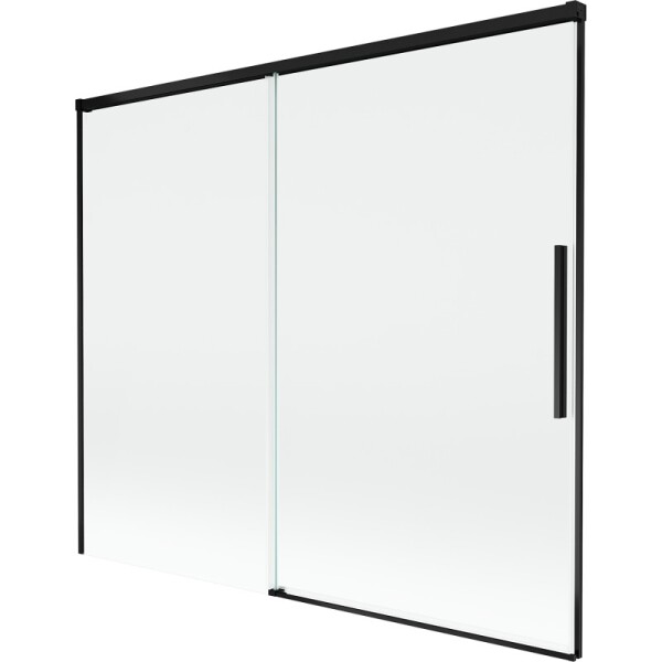 MEXEN/S - Rox vaňová zástena 2-krídlová posuvná 180 x 150, transparent, čierna 8C9-180-001-70-00