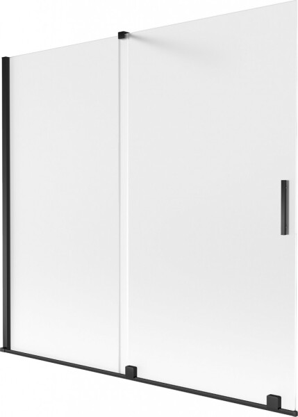 MEXEN/S - Velar dvojkrídlová posuvná vaňová zástena 170 x 150, dekor, čierna 896-170-000-31-70