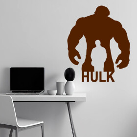 Veselá Stena Samolepka Hulk silueta Farba: hnědá, Veľkosť: 100 x 121 cm