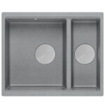 Quadron Quadron - Granitový drez Logan 150 Grey Metallic Zlaty HCQL5646U5-G1_U