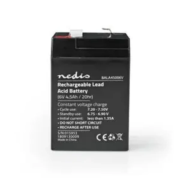 Nedis Dobíjací olovený akumulátor / Olovené / Dobíjací / 6 V / 4500 mAh (BALA45006V)