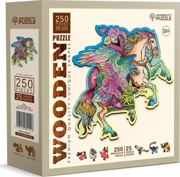 Wooden City Drevené puzzle Kôň a orol