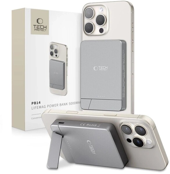Tech-Protect TECH-PROTECT PB14 LIFEMAG MAGSAFE POWER BANK 5000MAH SPACE GREY