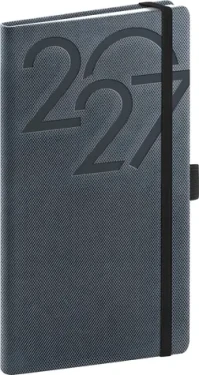 NOTIQUE AJAX 2027 čierny / Vreckový diár / 9 × 15,5 cm