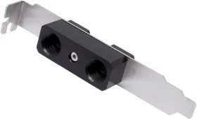 Aqua Computer Coolant feedthrough pre PCI / 2x G1:4 (63047)