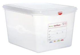 Denox GASTRONOX GN 1/2 / Gastronádoba s vekom / Polypropylén / 200 mm / 12,5 l