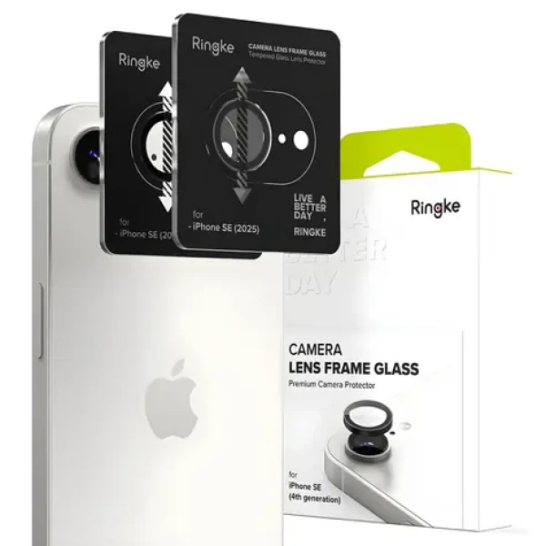 Ringke Camera Frame Protector 2-pack čierna / Ochranné sklo fotoaparátu / Apple iPhone 16e a 17e