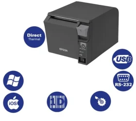 EPSON TM-T70II / Pokladničné / Termo / RS-232 / USB / sivá (C31CD38032)