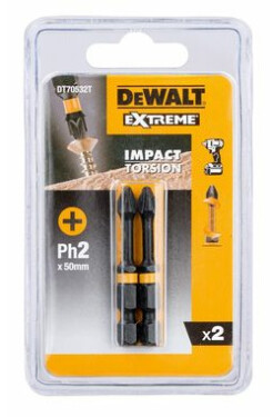 DeWalt DT70532T / sada bitov Impact Torsion Extreme / Ph2x50mm / 2ks (DT70532T)