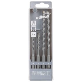 Wolfcraft 8456000 tvrdý kov sada kladivových vrtákov 4-dielna 5 mm, 6 mm, 6 mm, 8 mm SDS plus 1 sada; 8456000