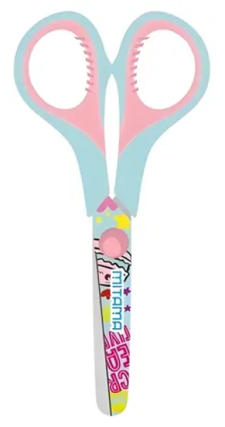 Mitama Good Vibes tyrkysová/ružová / Detské nožnice / 13 cm / zaoblené čepele (61286-90167)