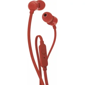 JBL T160 červená / slúchadlá s mikrofónom / štuple / 3.5mm jack (JBLT160RED)