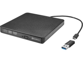 Sandberg USB-C/A DVD Drive externá mechanika / čierna (136-62)