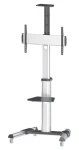 Manhattan Mobilný stojan pre TV čierna, strieborná / Podlahový držiak TV / 37-70" / nosnosť 50 kg / VESA 600x400 (461245)